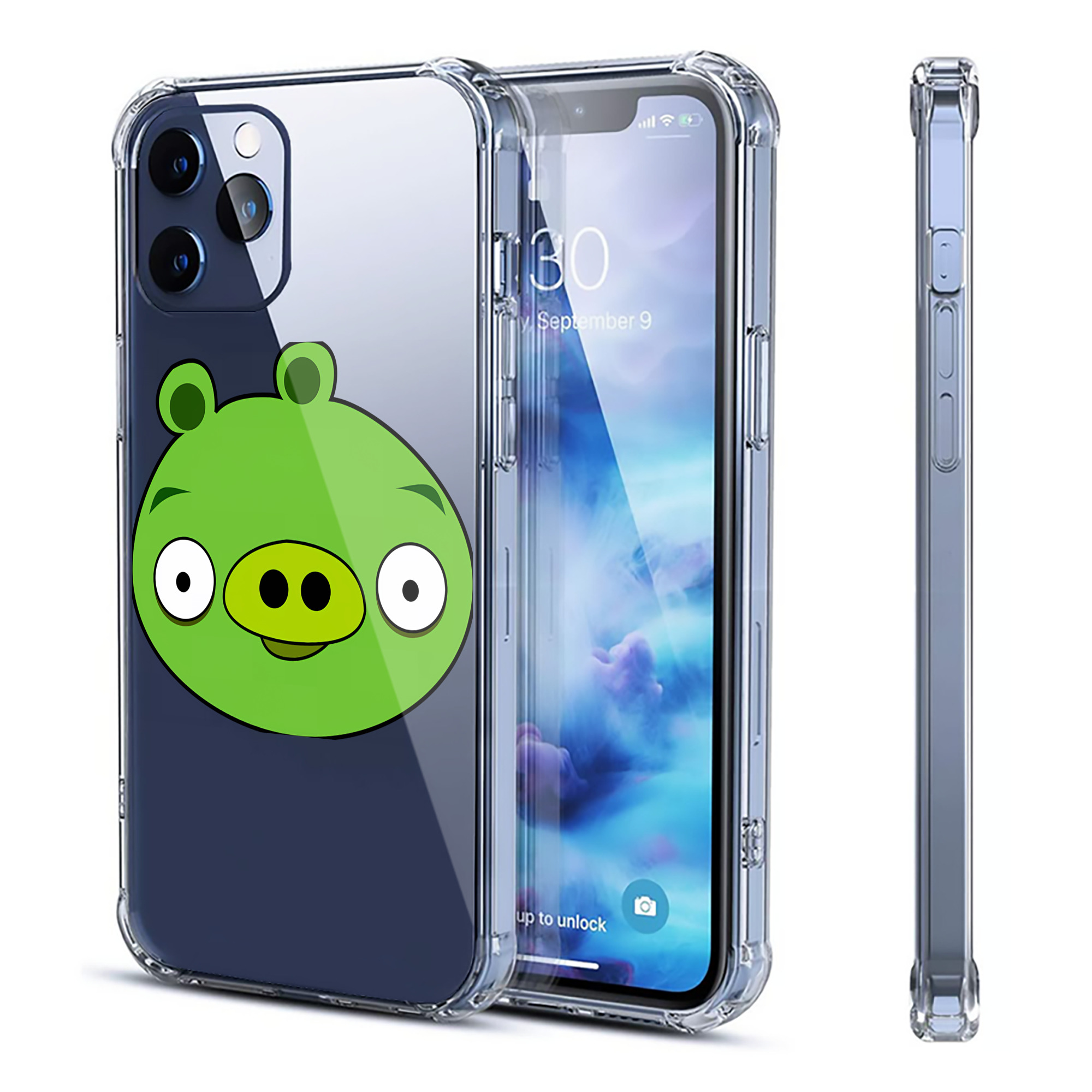 （画像用） Angry Birds アングリーバード 【iPhone 12シリーズ対応】透明スマホケース（クリアソフトケース）